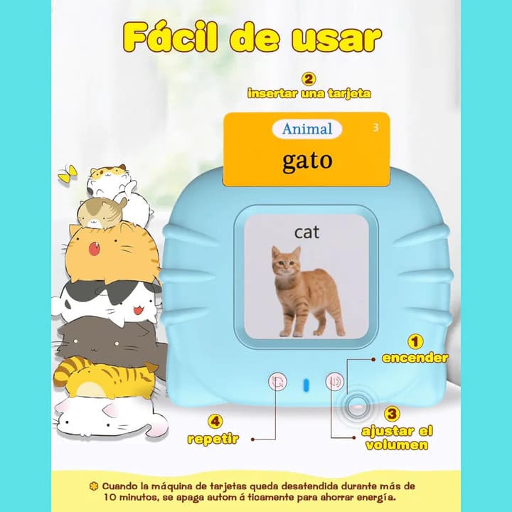 Tarjetas didácticas de aprendizaje para Niños Bilingue